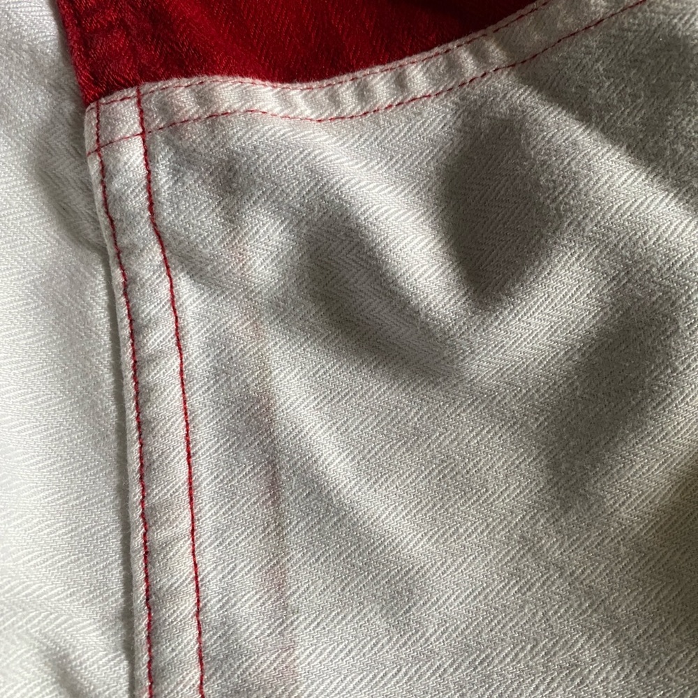 Vintage Chaps Red And White Stripe Oxford Casual Button Down Shirt Size L - Picture 6 of 6